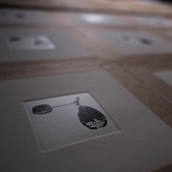 2025年9月版画ゆうびんno.35 グミの実２